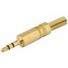 CON650 JACK 3.5MM MALE STEREO GOLD METAL, CON650