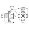 ADAPTADOR UHF HEMBRA PARA RG59 19945/59