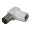 TV CONNECTOR 9.5mm FEMALE RAPID WHITE, 3220