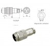 CONECTOR MACHO AEREO MICRO 4 P, 10.230/4/P