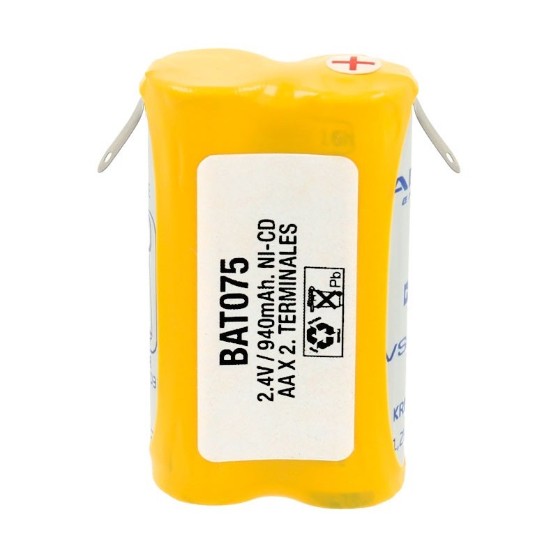 BAT075 BATTERY 2.4V 940MAH AAX2 TER NI-CD