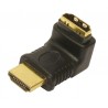 CON149 ADAPTADOR CODO HDMI MACHO HEMBRA IZQUIERDA