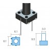 SW076 6M 2 PIN TOUCH PUSHBUTTON