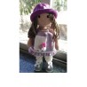 Amigurumi lilac dress doll