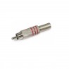 CONECTOR RCA M METAL ROJO