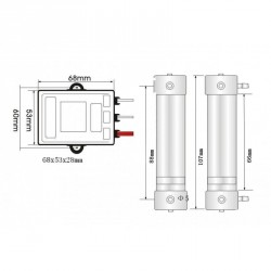 OZONE GENERATOR 500mg / h WITH TRANSFORMER. 220VAC