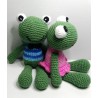 Frogs in love amigurumi fluffy toy