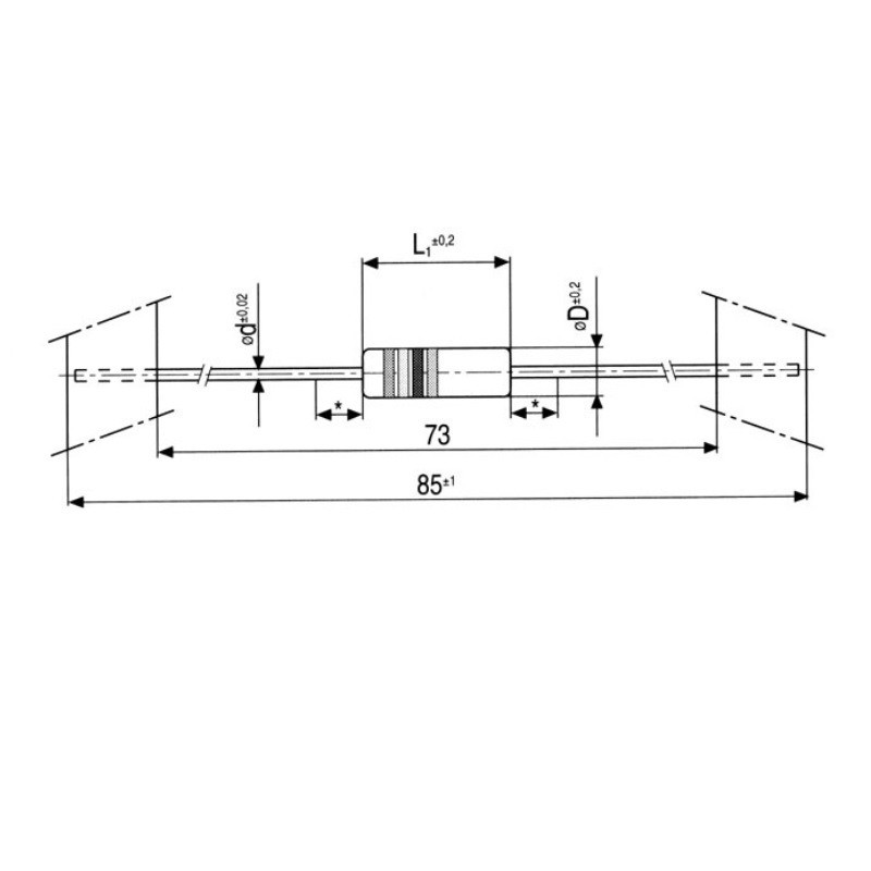 0.1R, 1.5W RESISTENCIA DE SEGURIDAD