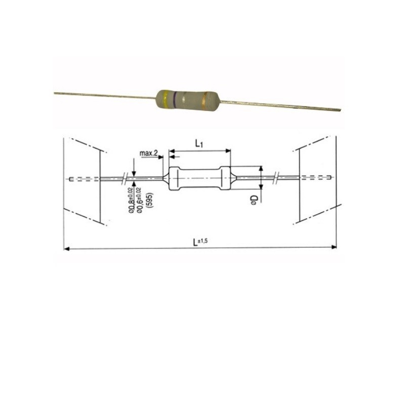 0.47R, 2W METALLIC RESISTOR