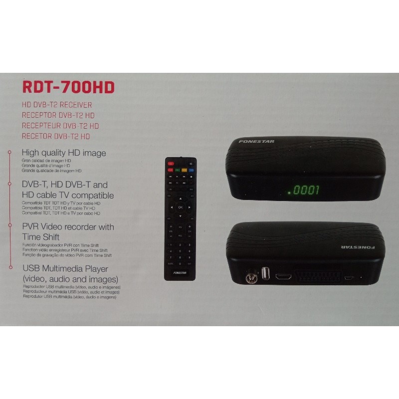 RDT-700HD DVB TDT RECEIVER 2T C2 HD