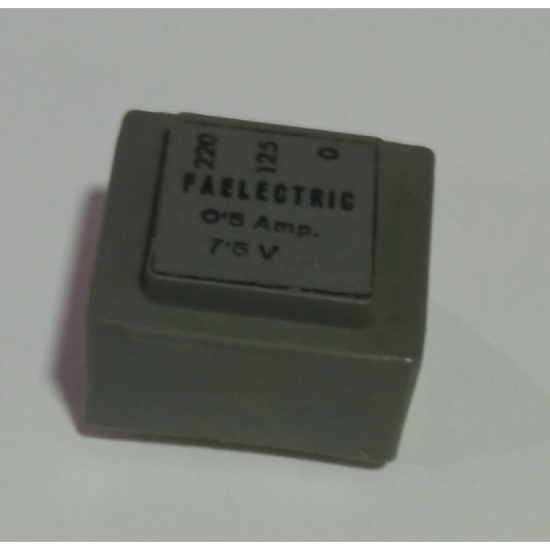 TRANSFORMER 7V5 0.5A FAELECTRIC