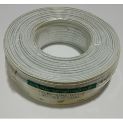 CABLE TELEFONO PLANO 4 COND. BLANCO 100M