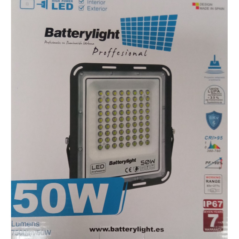 PROYECTOR LED BATTERYLIGHT 50W