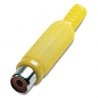 CONECTOR RCA HEMBRA AMARILLO PVC 50390 