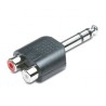 ADAPTADOR JACK 6.3StR/M 2RCA HEMBRA 52070