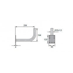 FIXED WALL BRACKET L PARABOLIC TELEVES