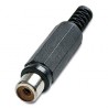 CONECTOR RCA HEMBRA NEGRO PVC 50370 