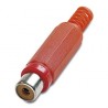 CONECTOR RCA HEMBRA ROJO PVC 50360