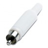 CONNECTOR RCA MALE WHITE PVC 50340