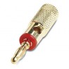 BANANA 4mm METAL (GOLD) D.5mm RED 53140