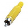 CONECTOR RCA MACHO AMARILLO PVC CON218, 50355