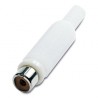 CONNECTOR RCA FEMALE WHITE PVC 50380