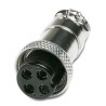 FEMALE MICROPHONE CONNECTOR 4P, 10.230 / 4F