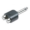 ADAPTADOR 6.3 MONO 2 HEMBRAS RCA 52080