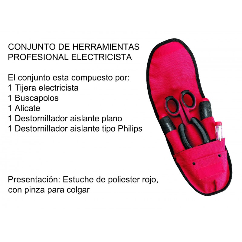 CONJUNTO DE HERRAMIENTAS ESPECIAL ELECTRICISTA 3400030